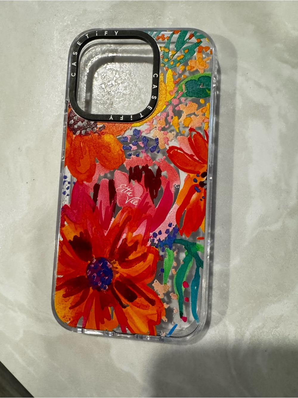 Casetify iPhone 15 pro Clear Floral iPhone Case - Red, Orange, Pink, Green, Blue